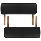 vidaXL Inklapbare massagetafel 2 zones met houten frame (blauw)