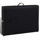 Inklapbare massagetafel 3 zones met houten frame (blauw)
