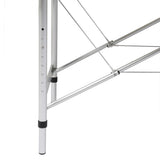 vidaXL 2-Zone Foldable Massage Table Aluminium Frame Cream White