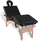 vidaXL Inklapbare massagetafel 4 zones met houten frame (blauw)