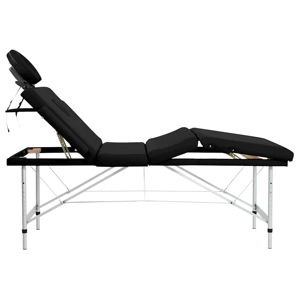 Massagetafel inklapbaar met aluminium frame (vier delen / blauw)