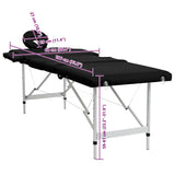 Massagetafel inklapbaar met aluminium frame (vier delen / blauw)