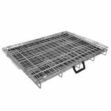 vidaXL Foldable Dog Crate M Metal