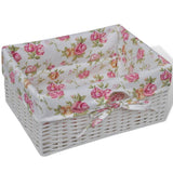 vidaXL Cabinet with 1 Drawer and 2 Baskets Paulownia Wood White