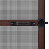 vidaXL Scharnierend Insectenscreen Wit en Zwart 100 x 215 cm