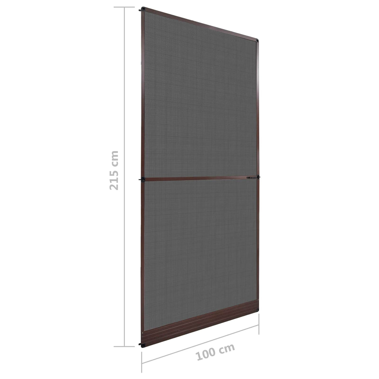 vidaXL Scharnierend Insectenscreen Wit en Zwart 100 x 215 cm
