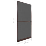 vidaXL Scharnierend Insectenscreen Wit en Zwart 100 x 215 cm