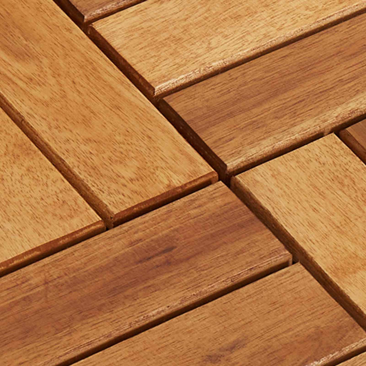 vidaXL Terras Tegel 10 pcs Bruin 30 x 30 cm Acaciahout