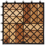 vidaXL Terras Tegel 10 pcs Bruin 30 x 30 cm Acaciahout
