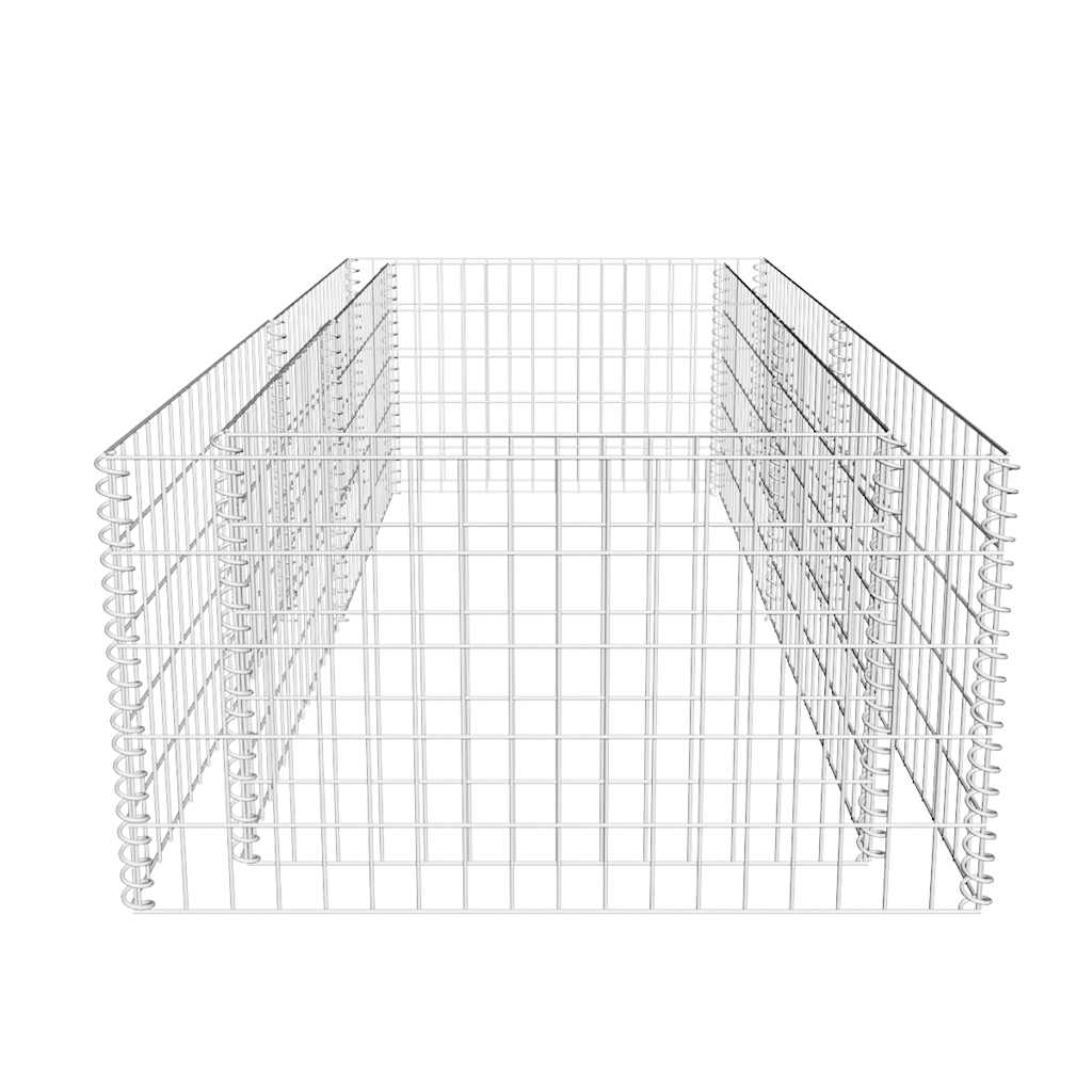 vidaXL Gabion Raised Garden Bed 180x90x50 cm Galvanised Steel