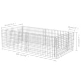 vidaXL Gabion Raised Garden Bed 180x90x50 cm Galvanised Steel