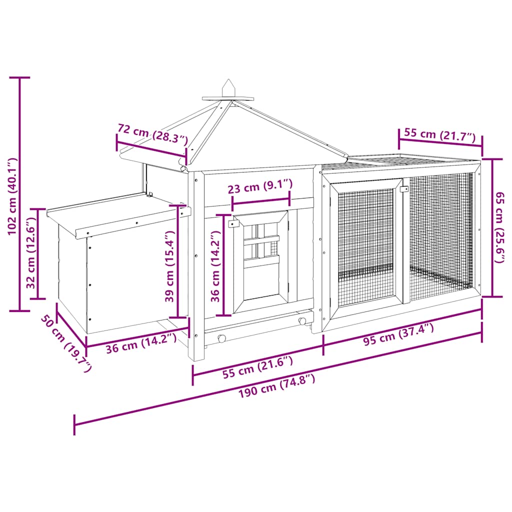 vidaXL Chicken Coop