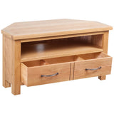 vidaXL TV Cabinet with Drawer 88x42x46 cm Solid Oak Wood