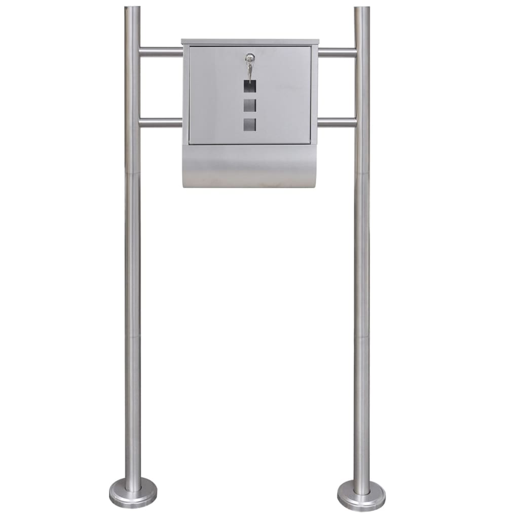 Letterbox on stainless steel stand