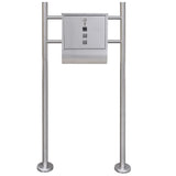 Letterbox on stainless steel stand