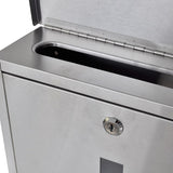 Letterbox on stainless steel stand
