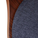 vidaXL Dining Chairs 2 pcs Bent Wood and Fabric Dark Grey