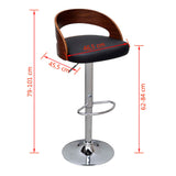 vidaXL Bar Stools 2 pcs Bentwood