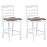 vidaXL Bar Stools 2 pcs Fabric White