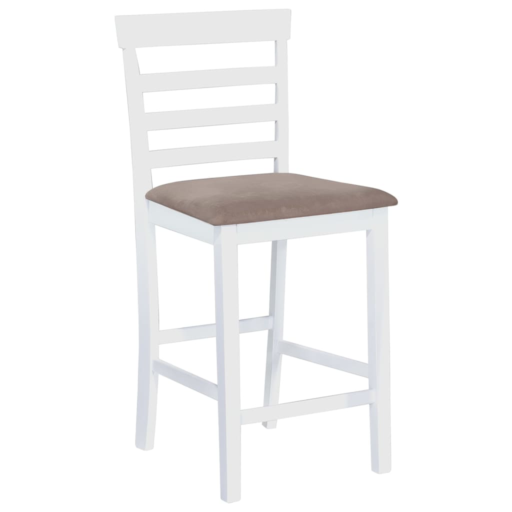 vidaXL Bar Stools 2 pcs Fabric White