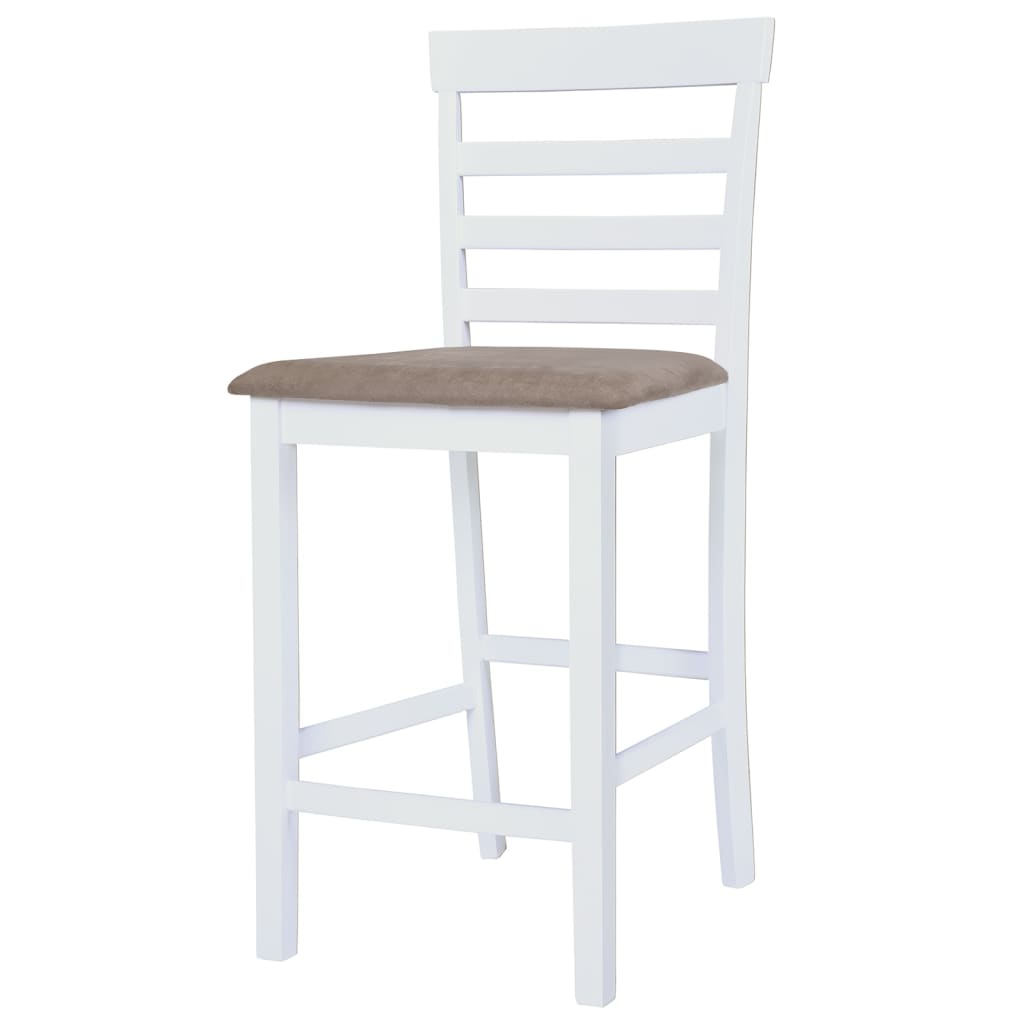 vidaXL Bar Stools 2 pcs Fabric White