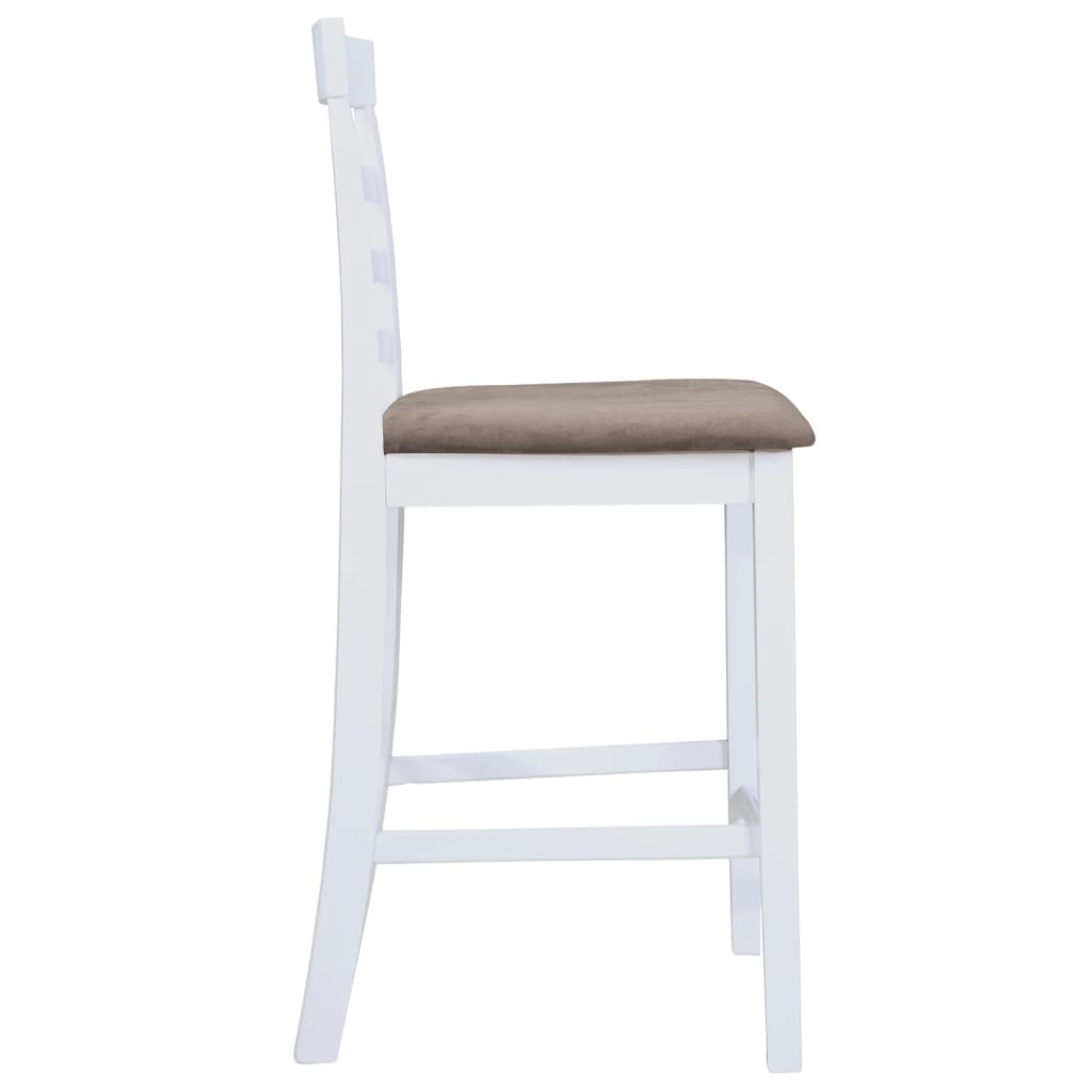 vidaXL Bar Stools 2 pcs Fabric White