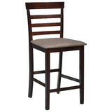 vidaXL Bar Stools 2 pcs Fabric Brown