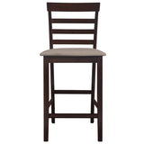 vidaXL Bar Stools 2 pcs Fabric Brown