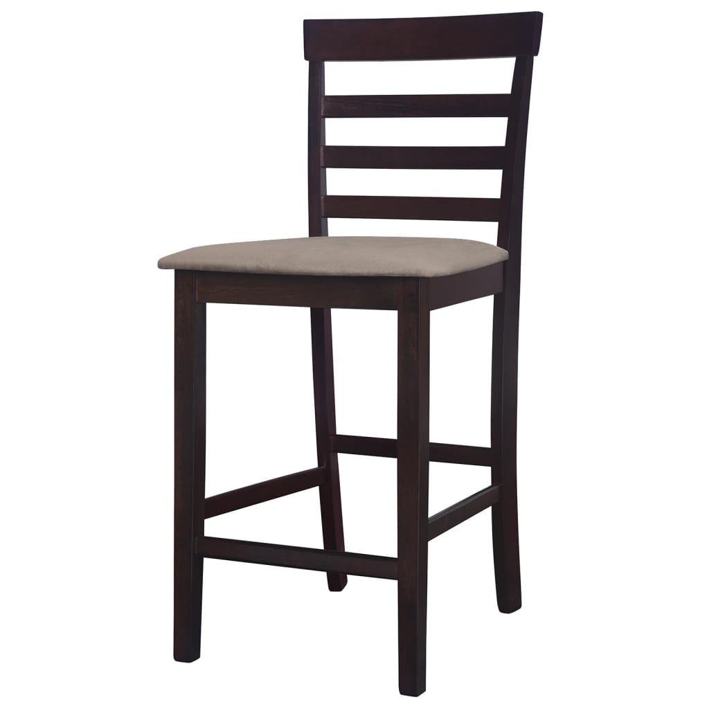 vidaXL Bar Stools 2 pcs Fabric Brown