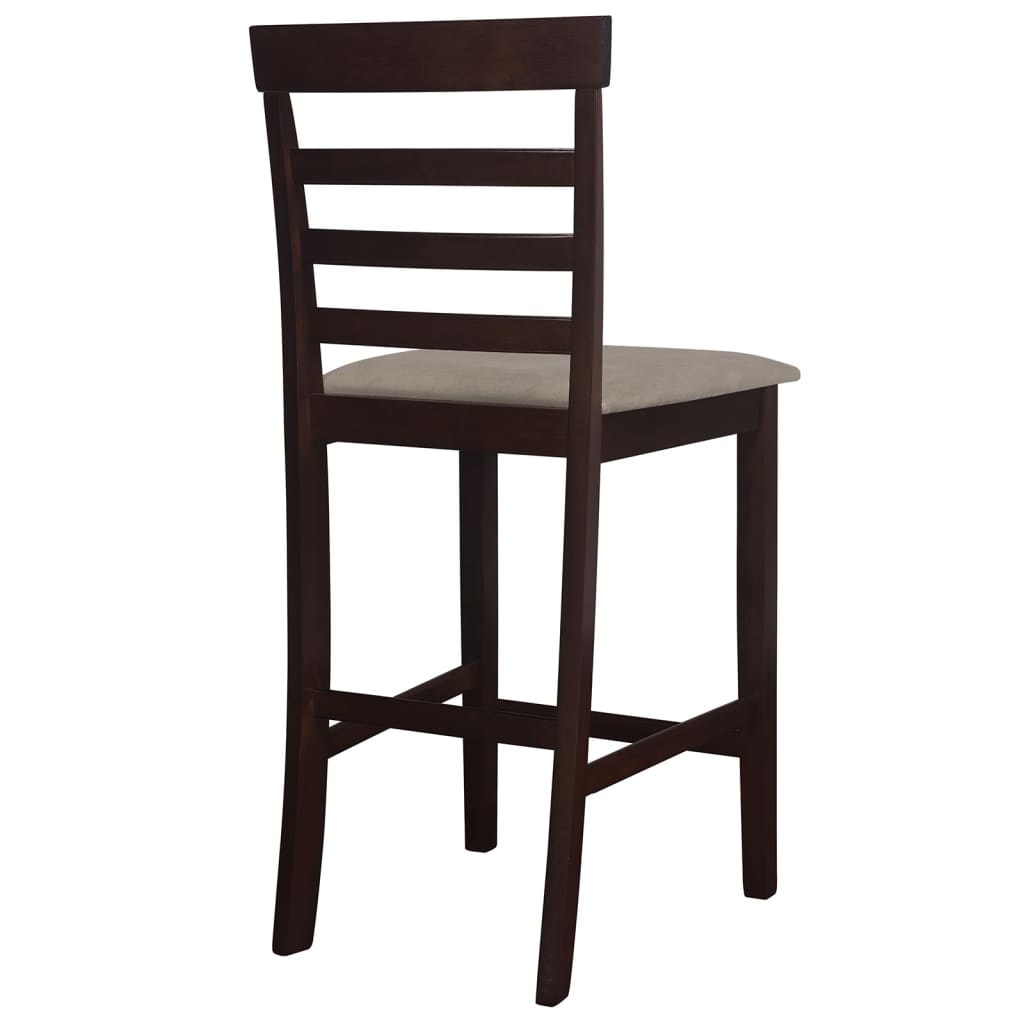 vidaXL Bar Stools 2 pcs Fabric Brown