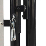 vidaXL Black Single Door Fence Gate 100x75 cm