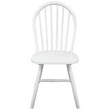 vidaXL Dining Chairs 2 pcs Solid Rubberwood White
