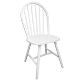 vidaXL Dining Chairs 2 pcs Solid Rubberwood White