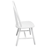 vidaXL Dining Chairs 2 pcs Solid Rubberwood White