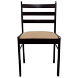 vidaXL Dining Chairs 2 pcs Solid Rubberwood and Velvet Brown