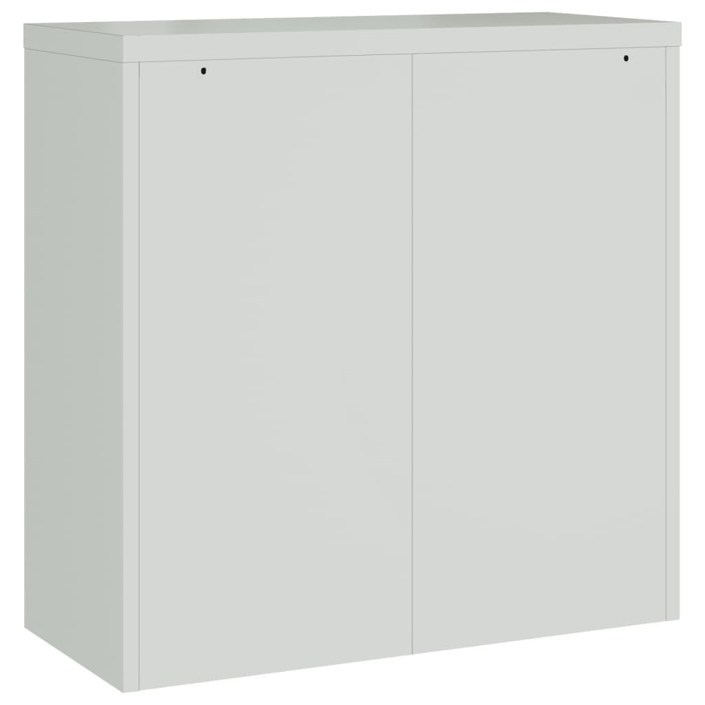 vidaXL Kantoorkast met 2 deuren 90 cm staal grijs