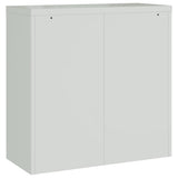 vidaXL Kantoorkast met 2 deuren 90 cm staal grijs
