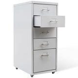 vidaXL Archiefkast met 5 lades 68,5 cm staal grijs