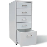 vidaXL Archiefkast met 5 lades 68,5 cm staal grijs
