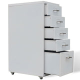 vidaXL Archiefkast met 5 lades 68,5 cm staal grijs