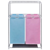 vidaXL Laundry Sorter 2-Compartment with Top Shelf for Drying