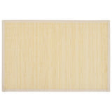 6 Placemats bamboe 30 x 45 cm natuurlijk
