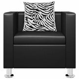 vidaXL Fauteuil kunstleer zwart
