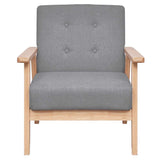 vidaXL Armchair fabric light gray