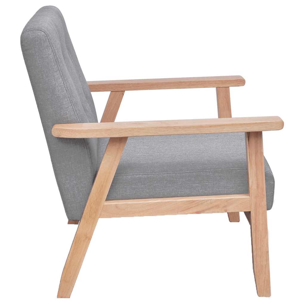 vidaXL Armchair fabric light gray