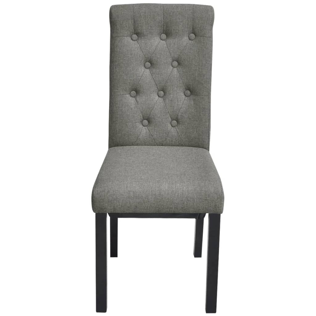 vidaXL Dining Chairs 2 pcs fabric light grey