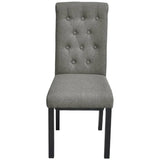 vidaXL Dining Chairs 2 pcs fabric light grey