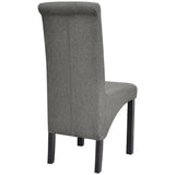 vidaXL Dining Chairs 2 pcs fabric light grey