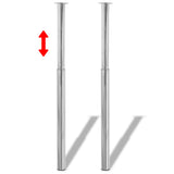 vidaXL Tafelpoten telescopisch 710-1100 mm chroom 2 st