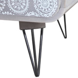 vidaXL Nightstand with 3 drawers grey